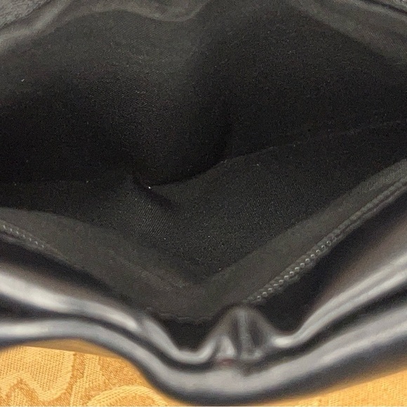 BINTAGE CLUTCH PURSE WALLET RETRO 90s BLACK GOLD EVENT PARTY COCKTAIL - Picture 2 of 10